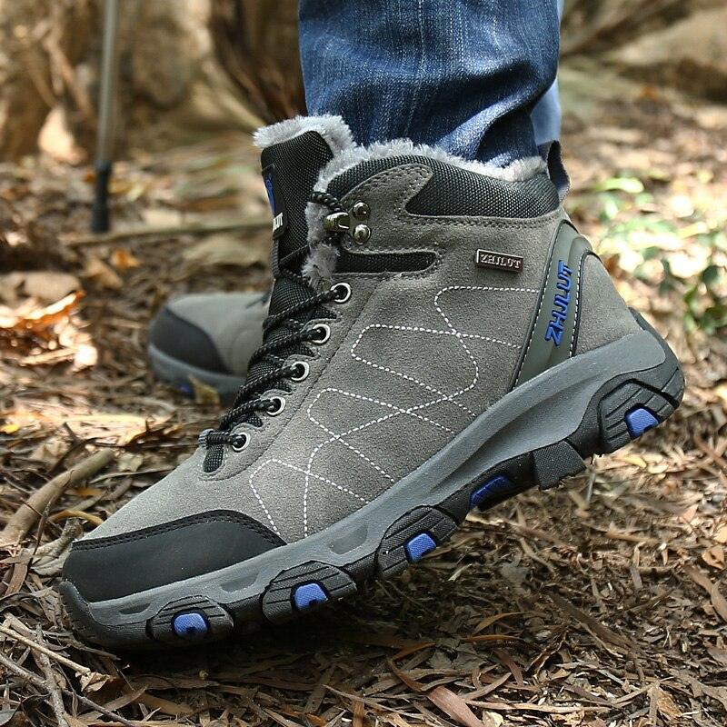Bottes de sport d'hiver pour hommes - Bottines de randonnée et décontractées antidérapantes