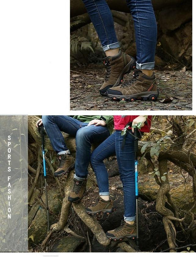 Bottes de sport d'hiver pour hommes - Bottines de randonnée et décontractées antidérapantes