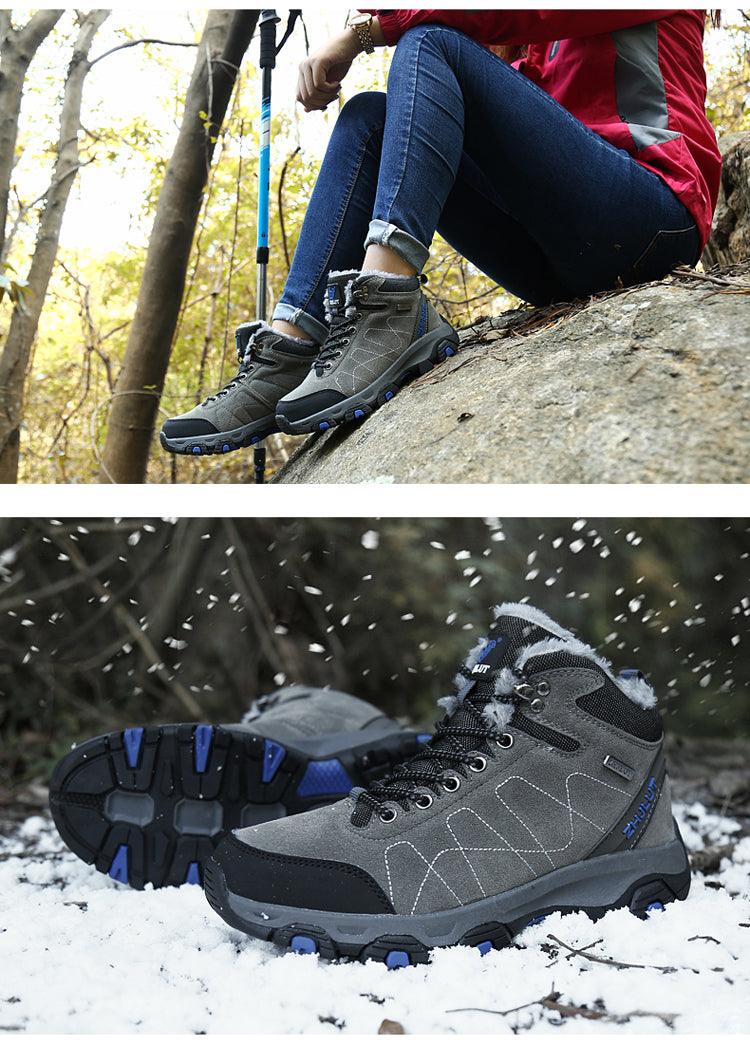 Bottes de sport d'hiver pour hommes - Bottines de randonnée et décontractées antidérapantes
