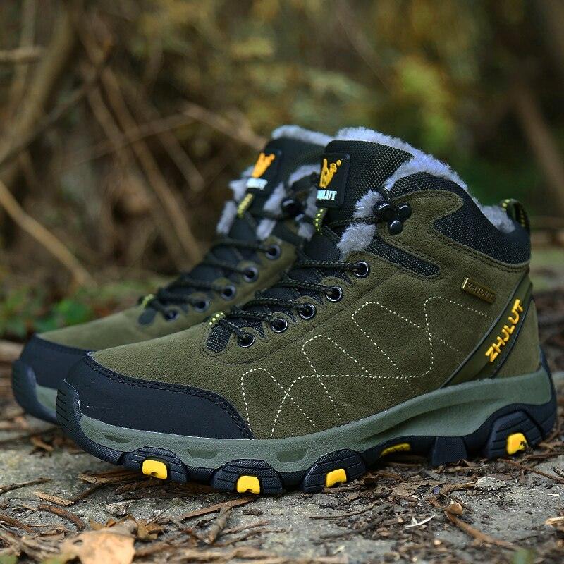 Bottes de sport d'hiver pour hommes - Bottines de randonnée et décontractées antidérapantes