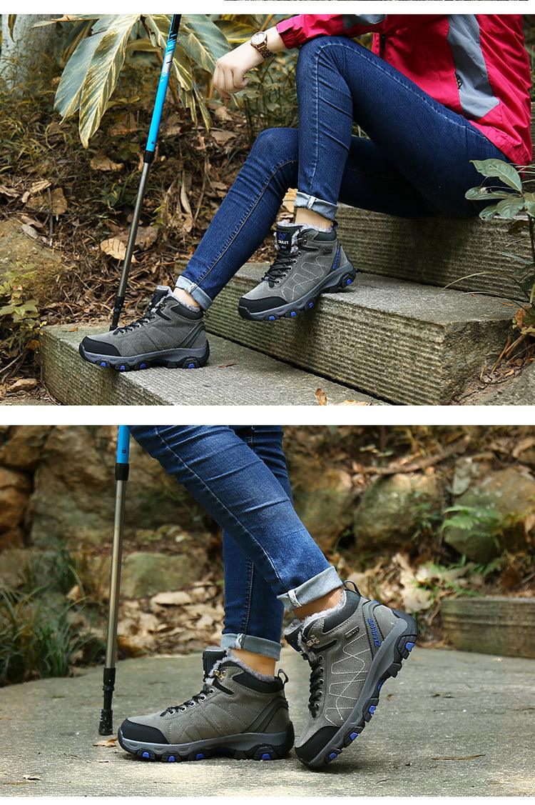 Bottes de sport d'hiver pour hommes - Bottines de randonnée et décontractées antidérapantes