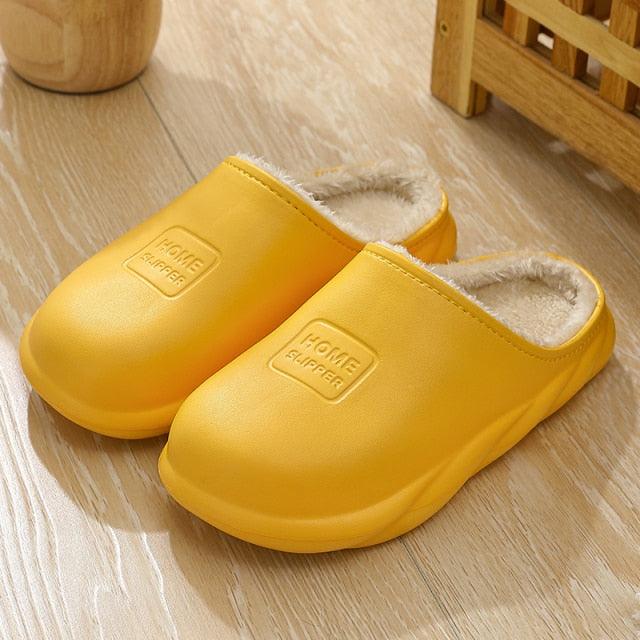 Cozy Winter Waterproof Plush Slippers for Women