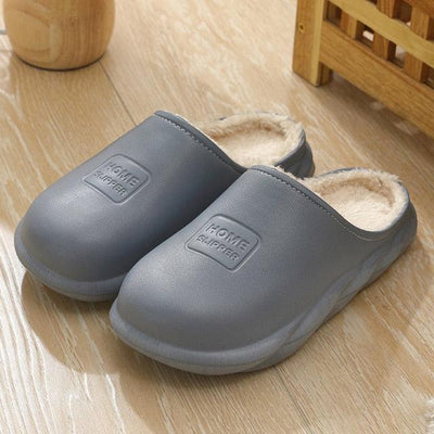 Zapatillas de felpa impermeables y acogedoras para invierno para mujeres