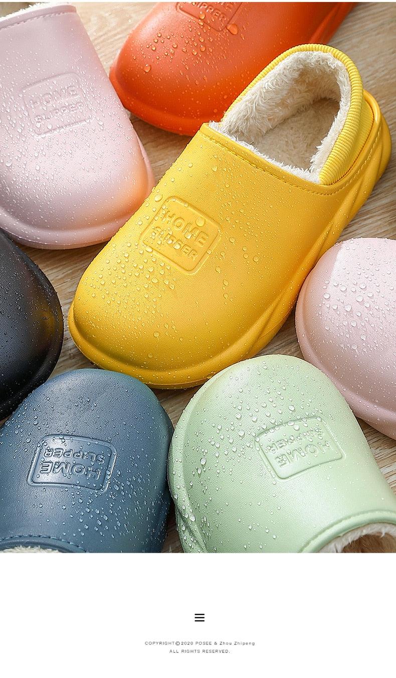 Cozy Winter Waterproof Plush Slippers for Women
