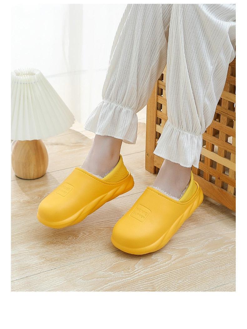 Cozy Winter Waterproof Plush Slippers for Women