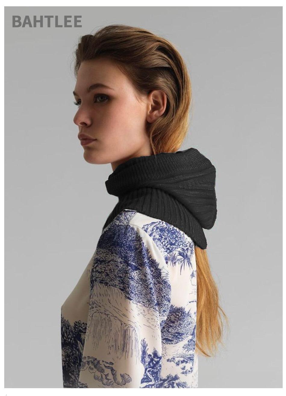 Balaclava de Invierno Premium para Mujeres - Bufanda de Cuello de Lana Tejida