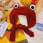 Gorro de lana tejido de rana linda para niños - Accesorio de invierno