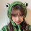 Gorro de lana tejido de rana linda para niños - Accesorio de invierno