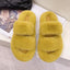 Cozy Faux Fur Winter Slippers for Women - Stylish Open Toe Home Slides - Korvel