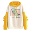 Cute Dinosaur Print Oversized Hoodie for Women - Stylish Pullover Sweatshirt - Korvel