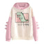 Cute Dinosaur Print Oversized Hoodie for Women - Stylish Pullover Sweatshirt - Korvel