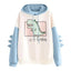 Cute Dinosaur Print Oversized Hoodie for Women - Stylish Pullover Sweatshirt - Korvel
