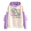 Cute Dinosaur Print Oversized Hoodie for Women - Stylish Pullover Sweatshirt - Korvel