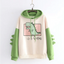 Cute Dinosaur Print Oversized Hoodie for Women - Stylish Pullover Sweatshirt - Korvel