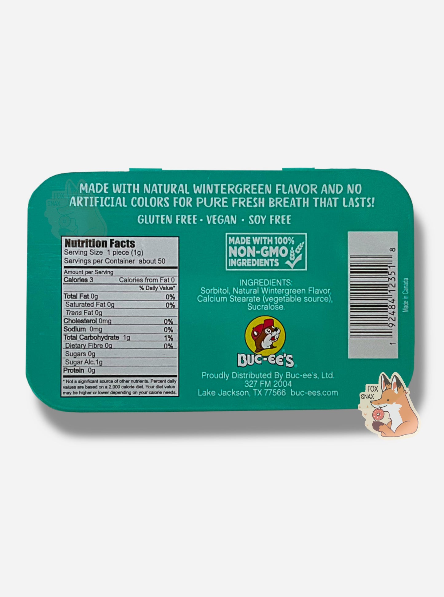 Buc-ee's Wintergreen Mints - Sugar-Free Refreshment