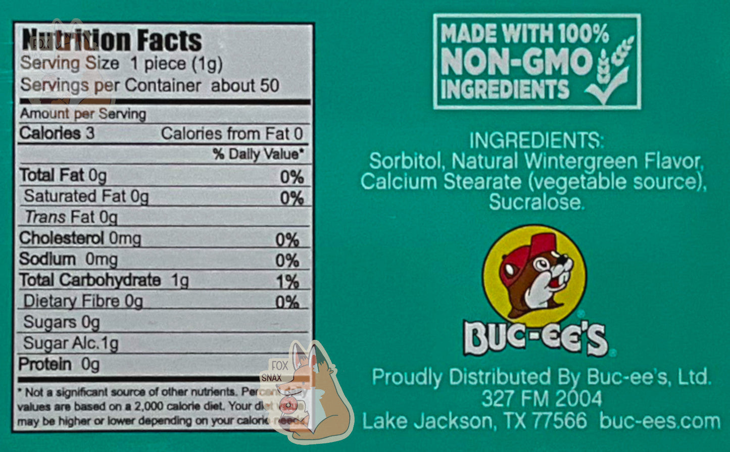 Buc-ee's Wintergreen Mints - Sugar-Free Refreshment