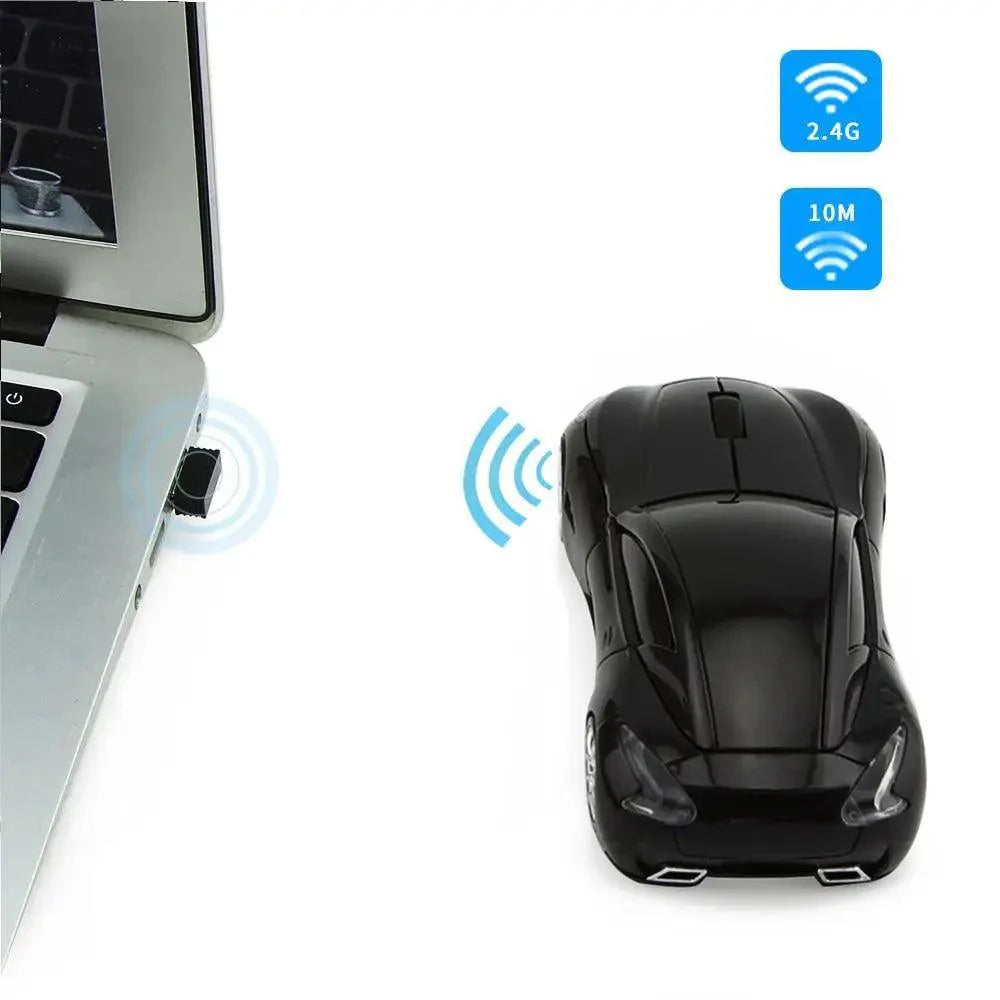 Wireless Sports Car USB Mouse - Ergonomic Design for Gaming & Office