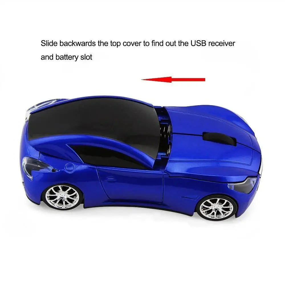Wireless Sports Car USB Mouse - Ergonomic Design for Gaming & Office