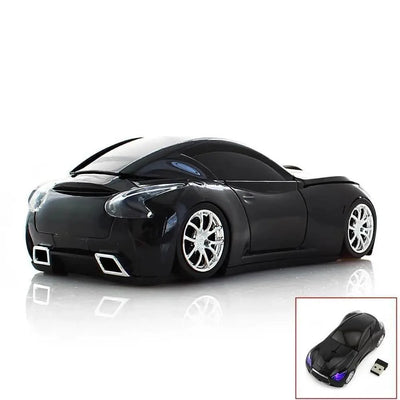Wireless Sports Car USB Mouse - Ergonomic Design for Gaming & Office