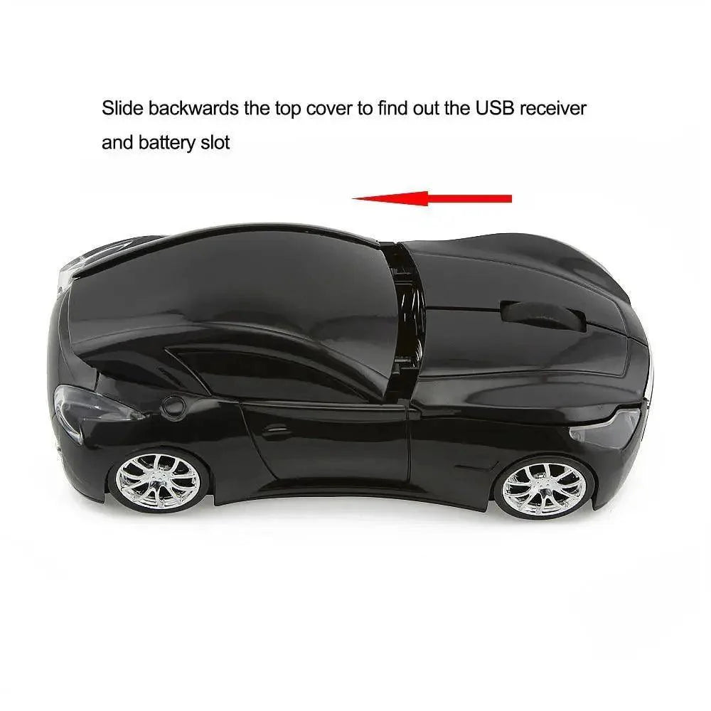Wireless Sports Car USB Mouse - Ergonomic Design for Gaming & Office