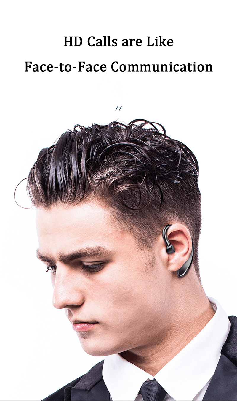Écouteurs sans fil Bluetooth Earhook STEVVEX - Son et confort premium