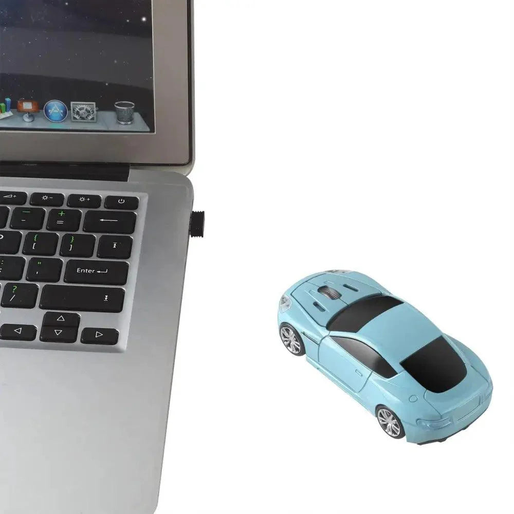 Wireless Car-Shaped Mouse - 1600 DPI Ergonomic Design