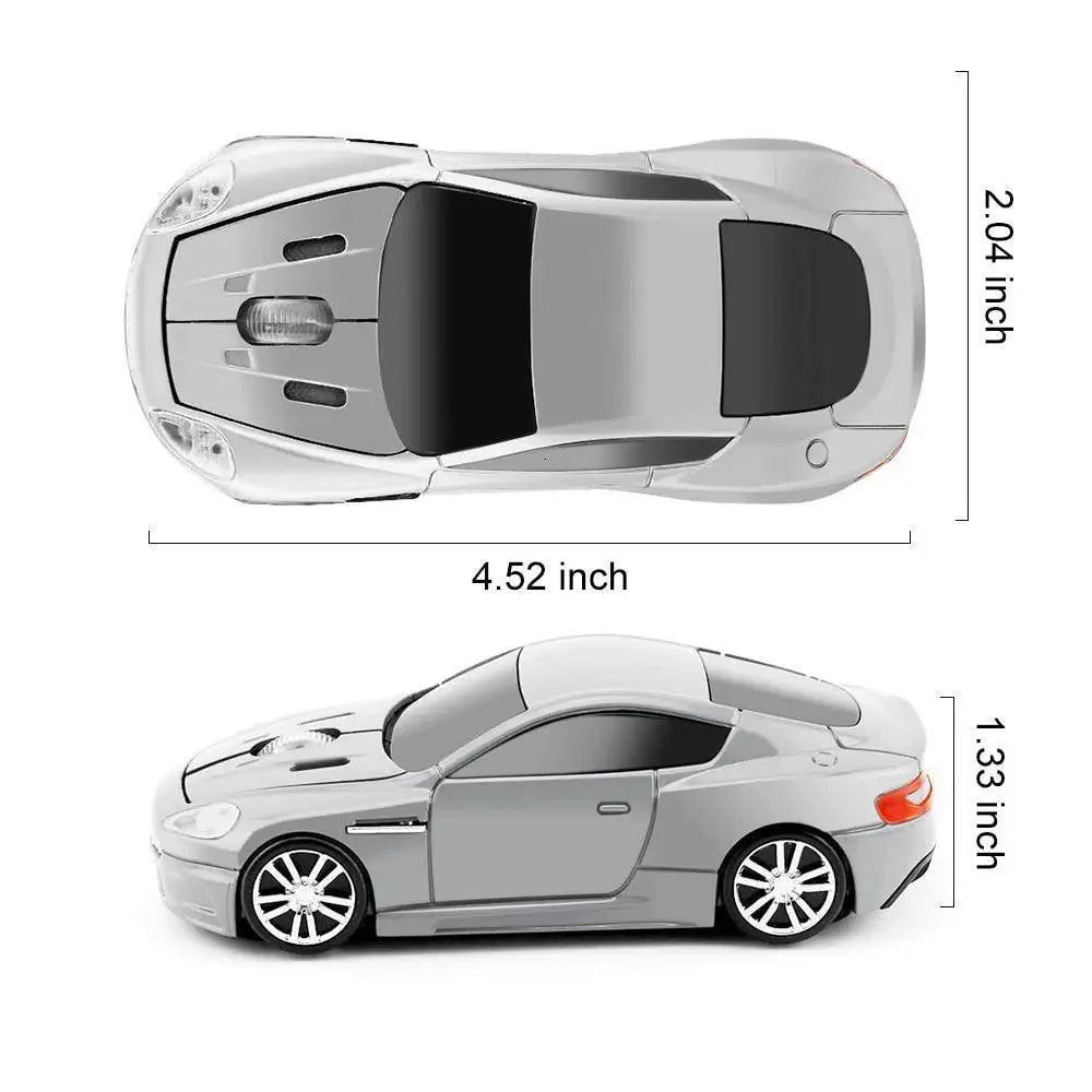 Wireless Car-Shaped Mouse - 1600 DPI Ergonomic Design
