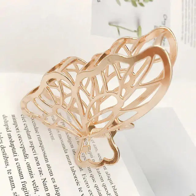 Pinza para el cabello en forma de mariposa elegante para recogidos con estilo