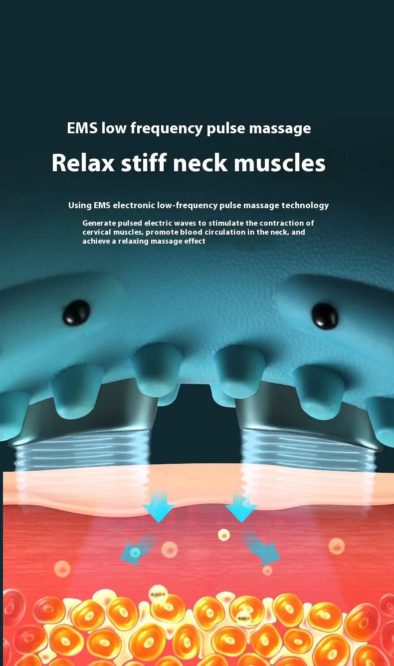 Almohada Masajeador Cervical Portátil