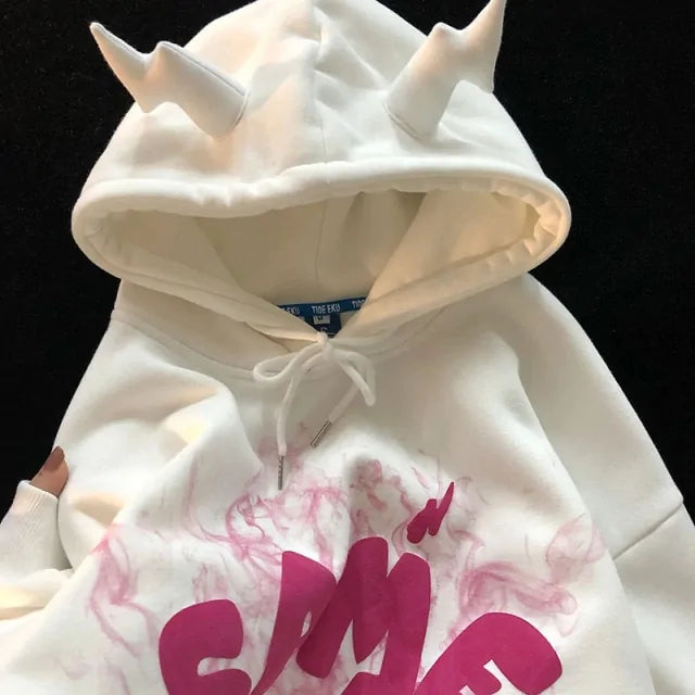 Sudadera con Capucha de Algodón Premium para Mujeres con Orejas de Ángel