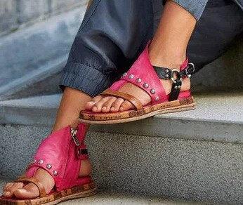 Sandales plates décontractées élégantes pour femmes pour l'été