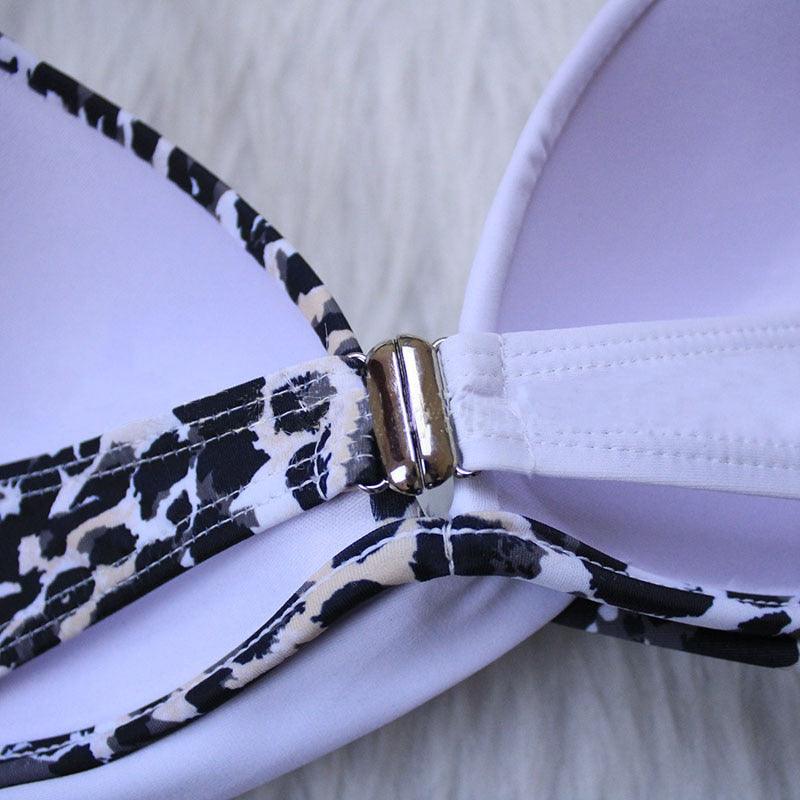 Ensemble de bikini taille haute à devant torsadé élégant pour femmes