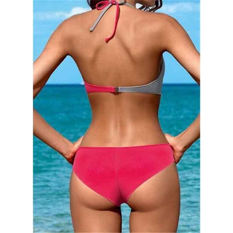 Ensemble de bikini taille haute à devant torsadé élégant pour femmes