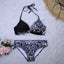 Ensemble de bikini taille haute à devant torsadé élégant pour femmes