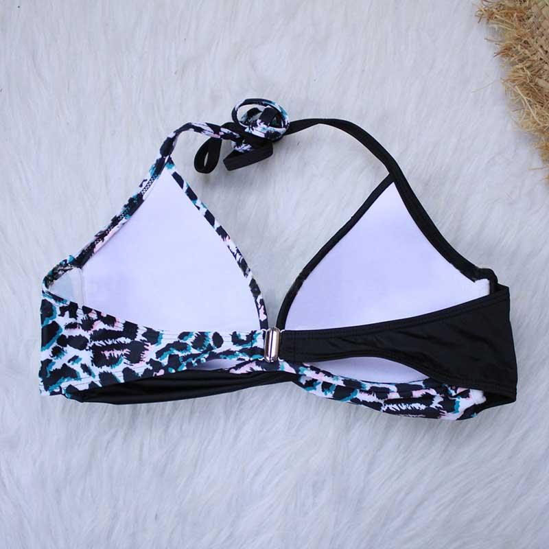 Ensemble de bikini taille haute à devant torsadé élégant pour femmes