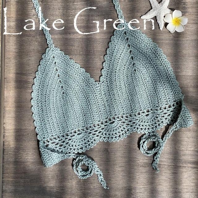Conjunto de Bikini de Algodón Tejido Premium para Mujeres