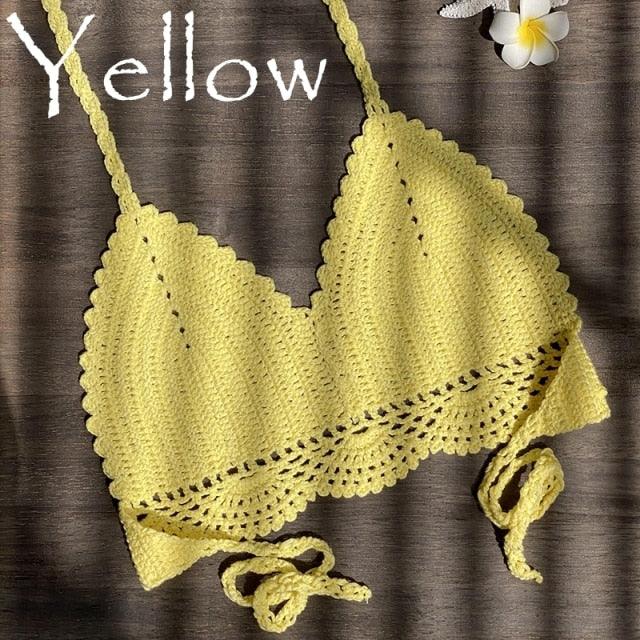 Conjunto de Bikini de Algodón Tejido Premium para Mujeres