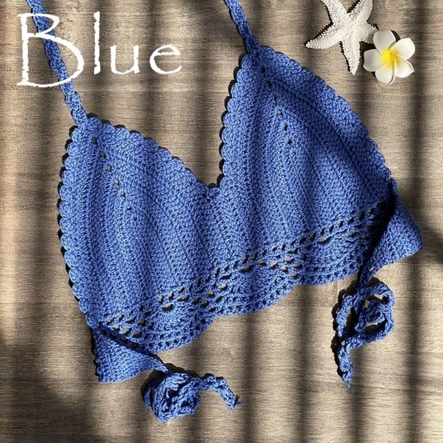 Conjunto de Bikini de Algodón Tejido Premium para Mujeres