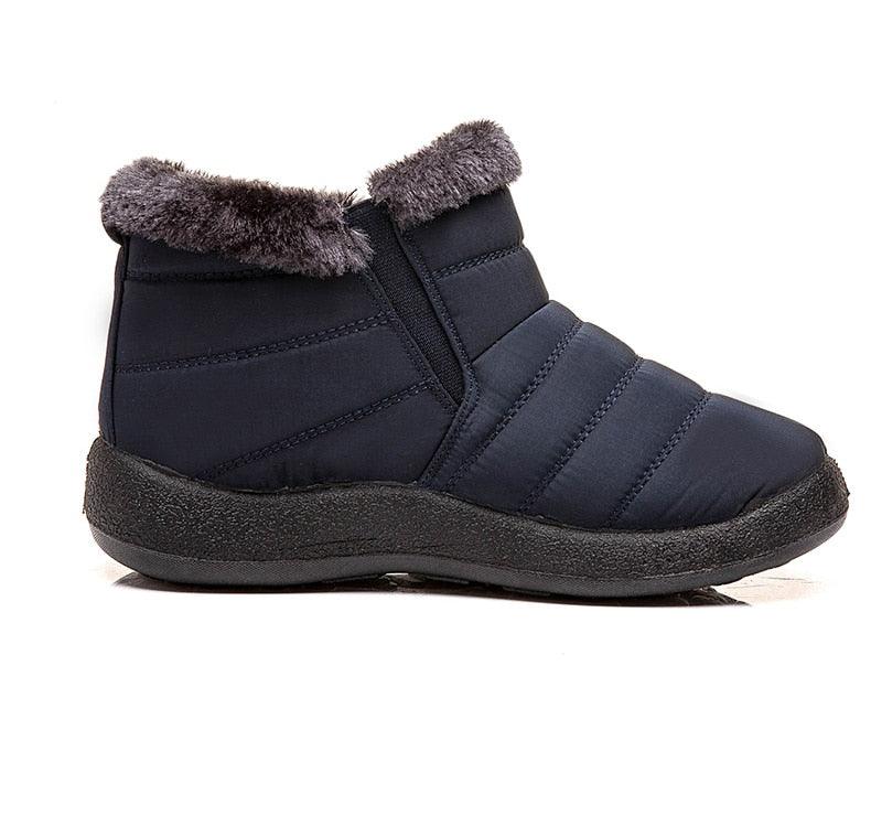 Stylish Women's Waterproof Winter Boots - Lightweight Ankle Design with Fur Lining - Korvel