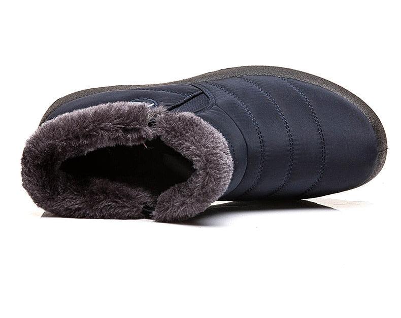 Stylish Women's Waterproof Winter Boots - Lightweight Ankle Design with Fur Lining - Korvel