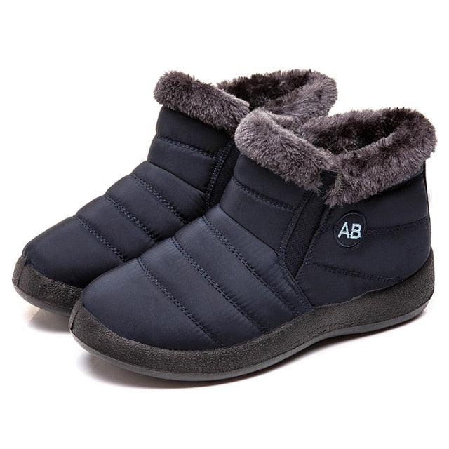 Stylish Women's Waterproof Winter Boots - Lightweight Ankle Design with Fur Lining - Korvel