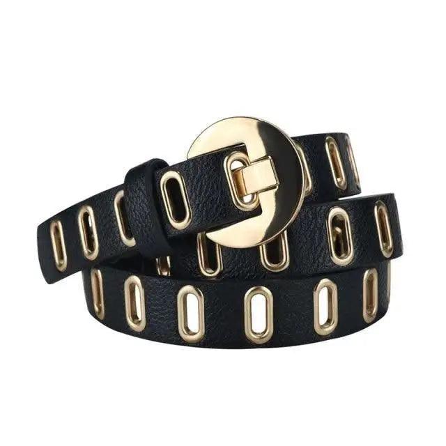 Cinturón de Cuero Ajustable para Mujeres a la Moda
