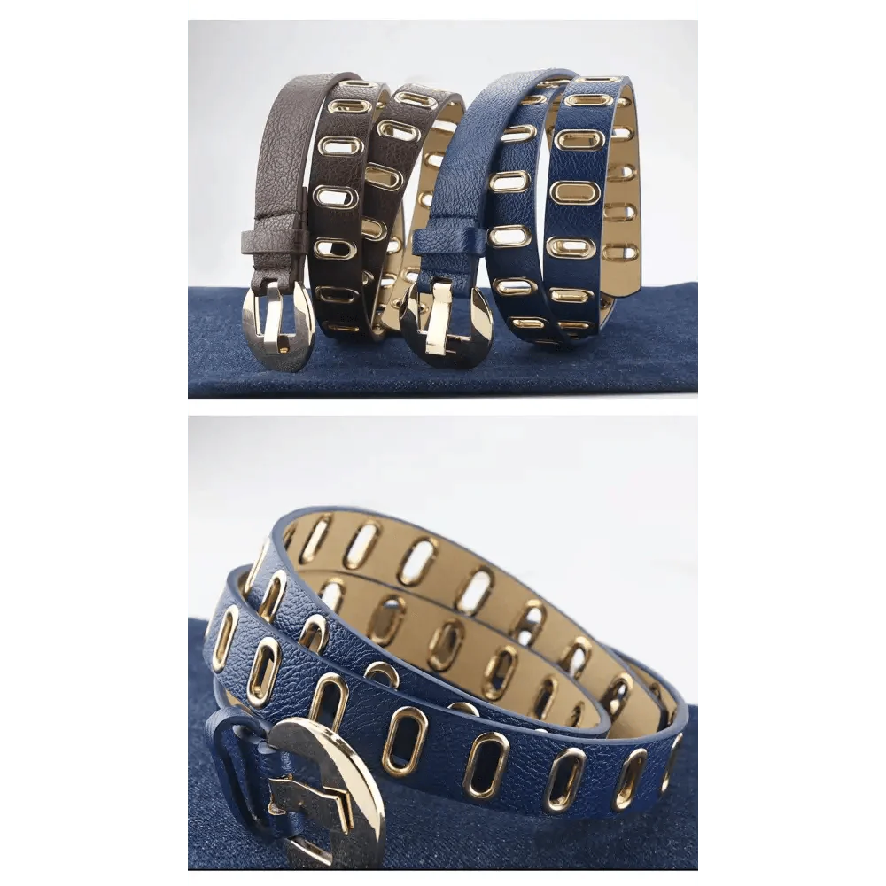 Cinturón de Cuero Ajustable para Mujeres a la Moda