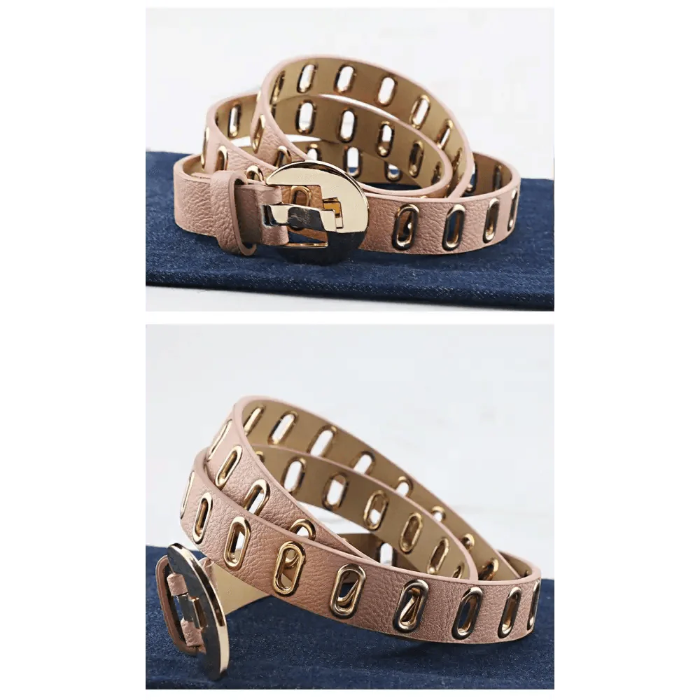 Cinturón de Cuero Ajustable para Mujeres a la Moda