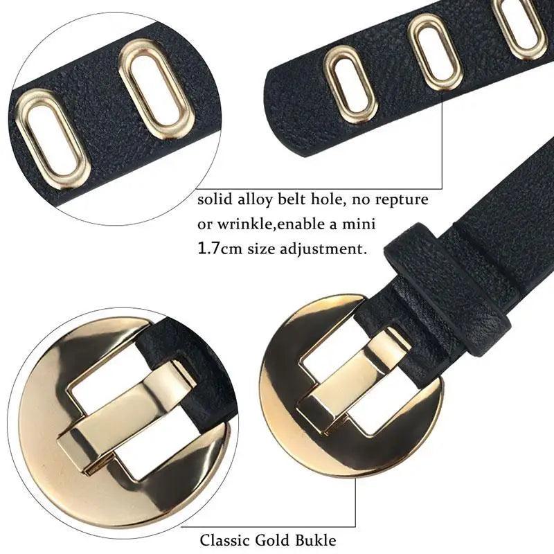 Cinturón de Cuero Ajustable para Mujeres a la Moda