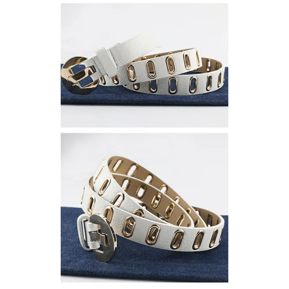 Cinturón de Cuero Ajustable para Mujeres a la Moda
