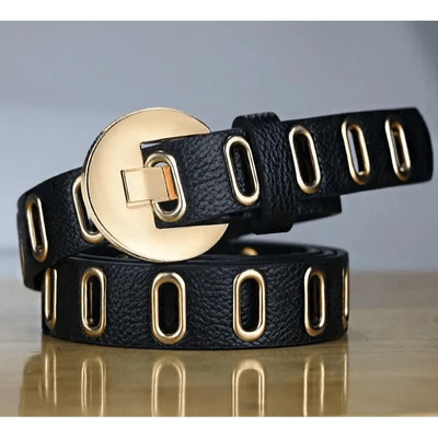 Ceinture en cuir ajustable tendance pour femmes