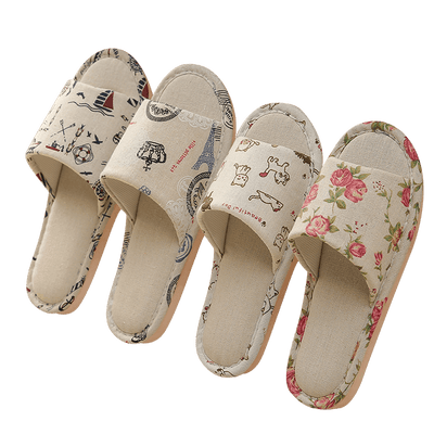 Elegant Floral Indoor Slippers for Women