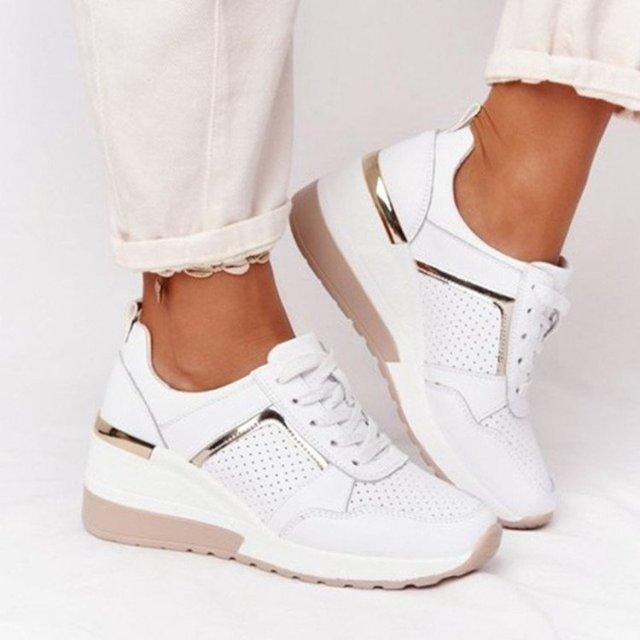Zapatillas de Plataforma Elegantes para Mujer con Detalle de Cremallera