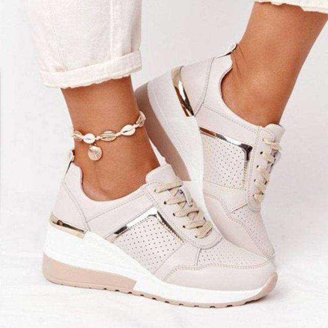 Zapatillas de Plataforma Elegantes para Mujer con Detalle de Cremallera